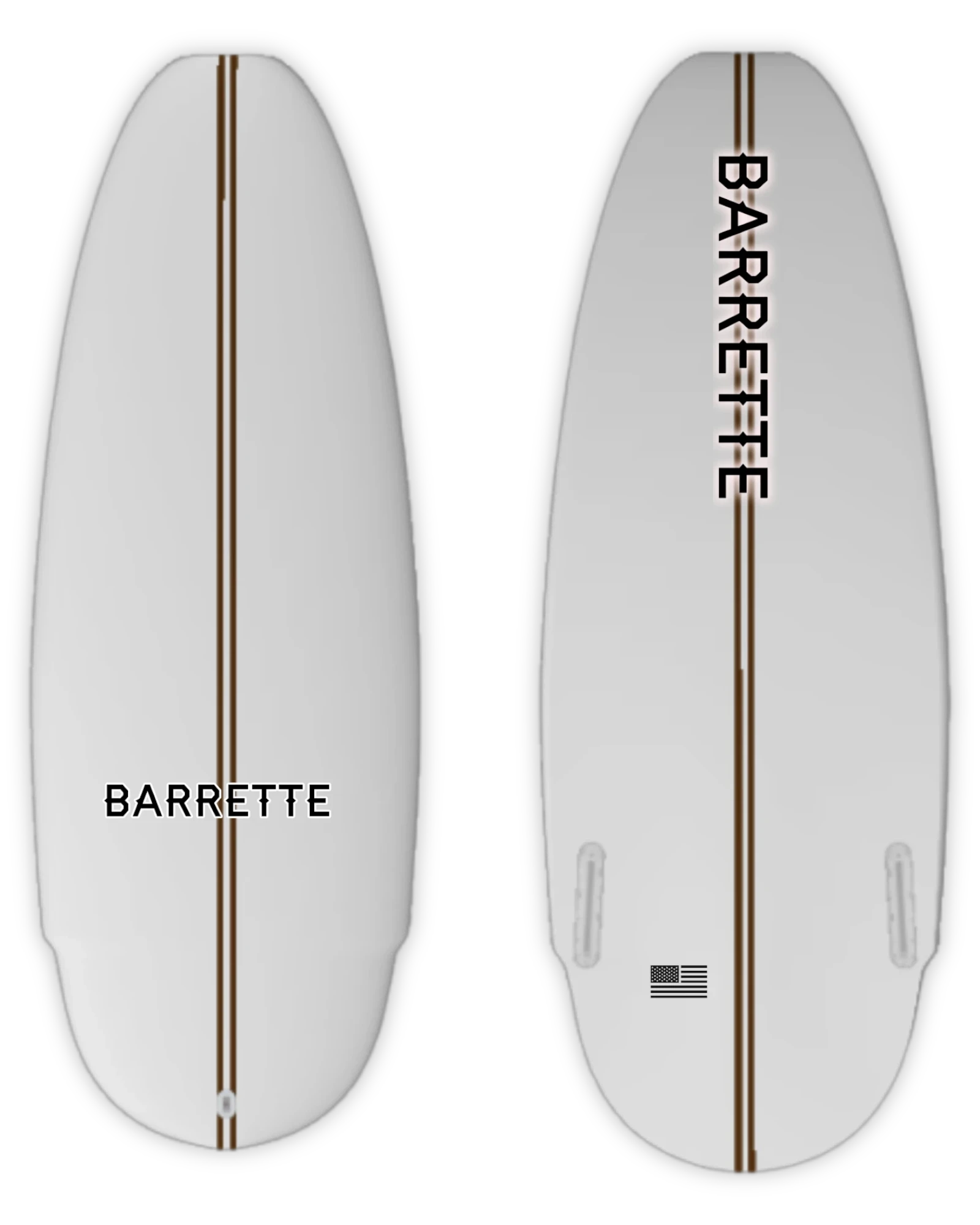 Barrette Greenroom TRBO Wakesurf Board - top deck view