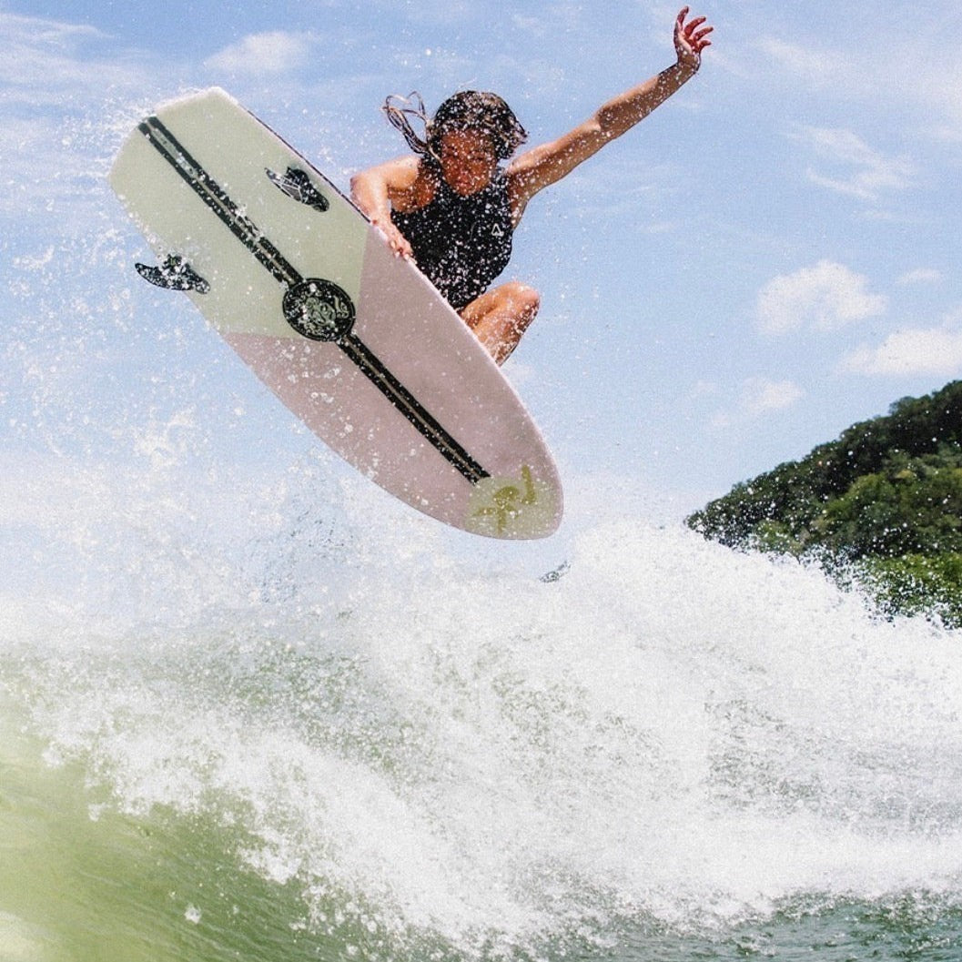 Soulcraft Ashley Kidd AK-R Pink Wakesurf Board - board flat lay
