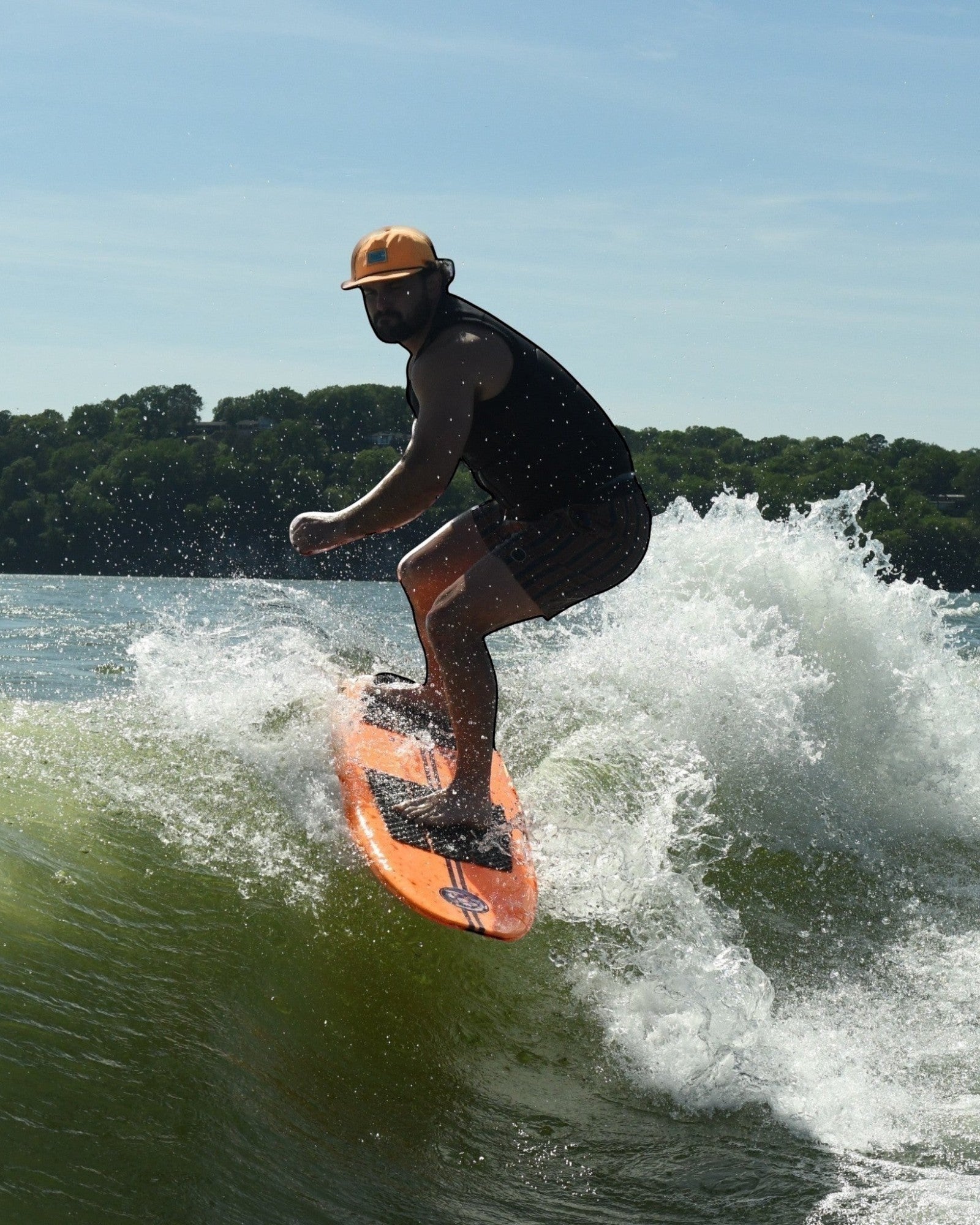 Barrette Greenroom TRBO Wakesurf Board - on-water action shot 2