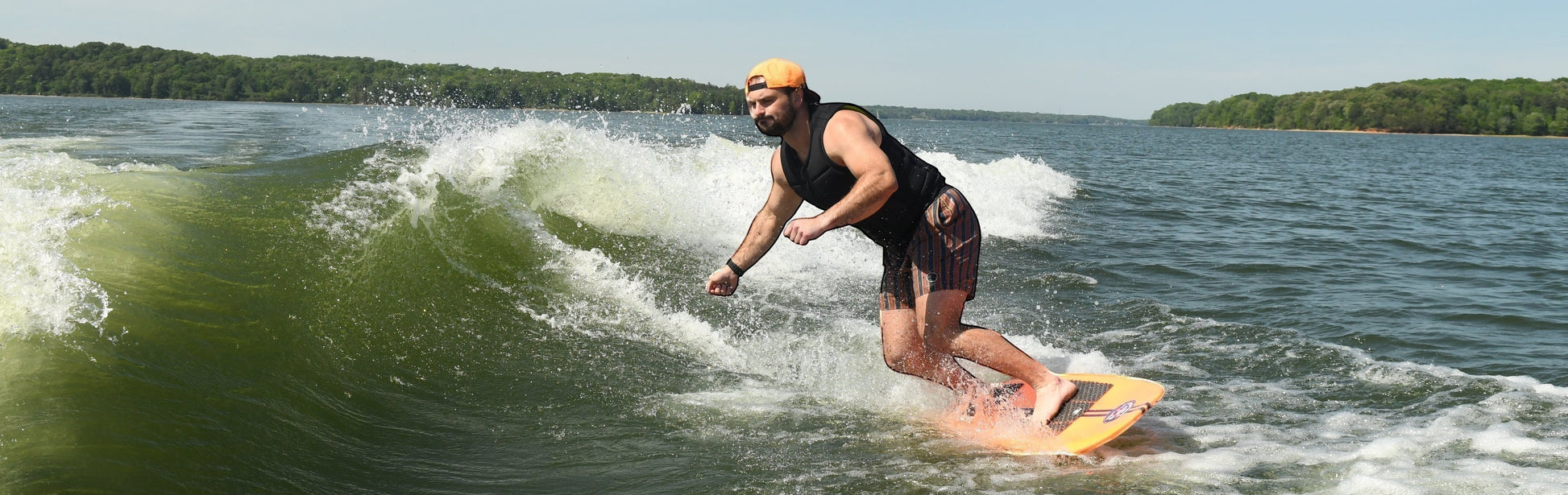 Barrette Greenroom TRBO Wakesurf Board - on-water action shot 3