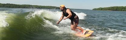 Barrette Greenroom TRBO Wakesurf Board - on-water action shot 3
