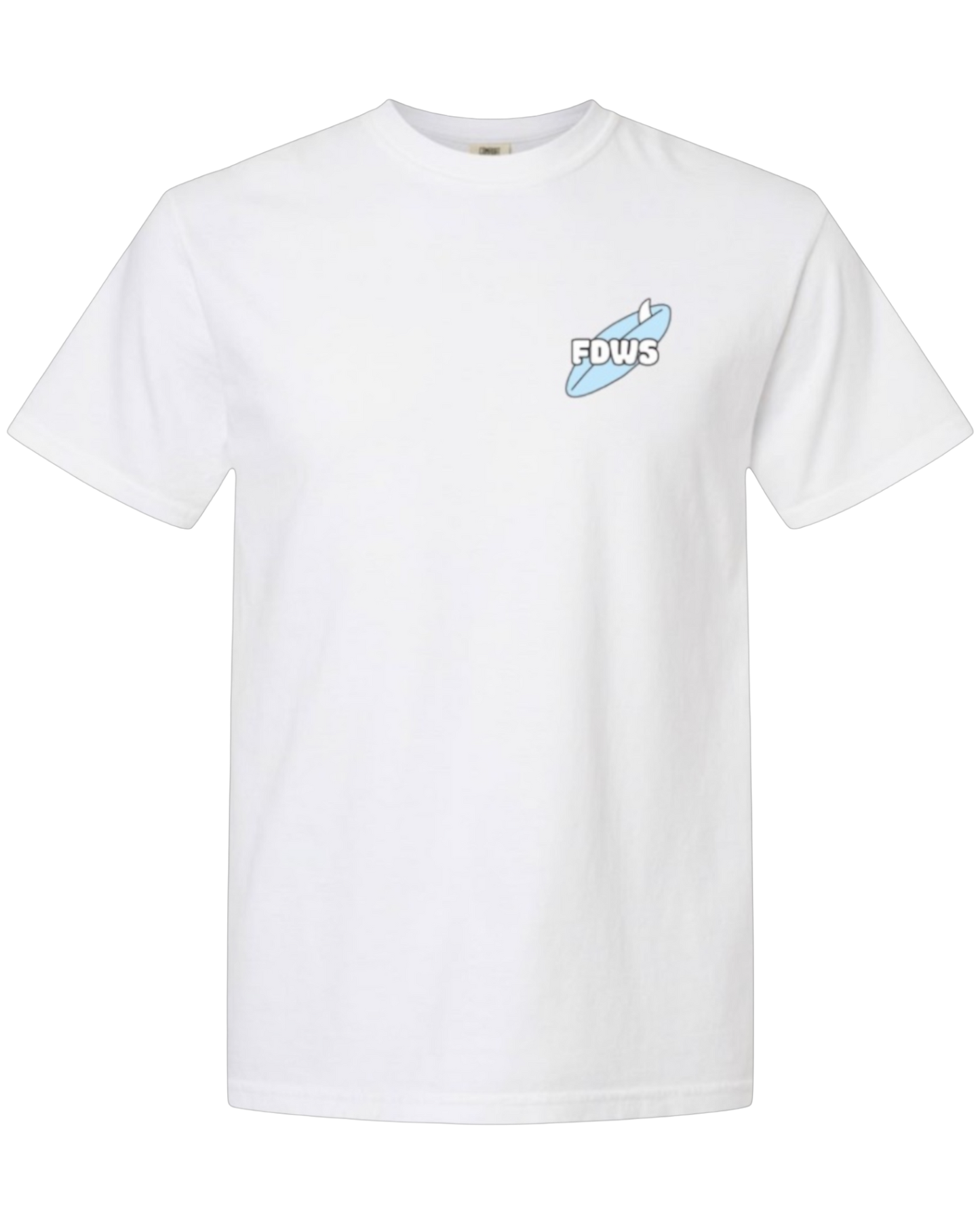 Fat Daddy's Wake Surf White Tee - front view