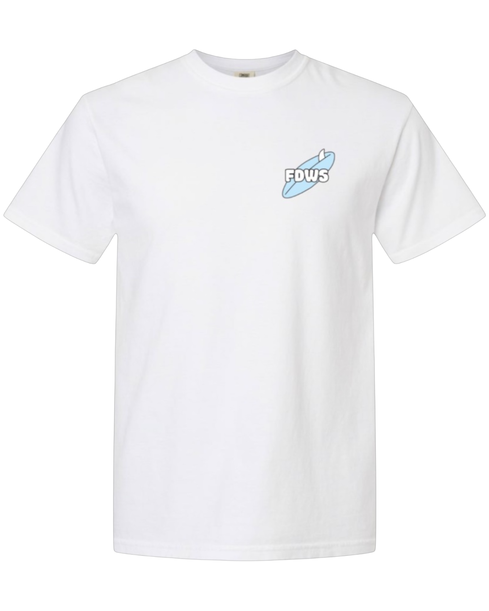 Fat Daddy's Wake Surf White Tee - front view