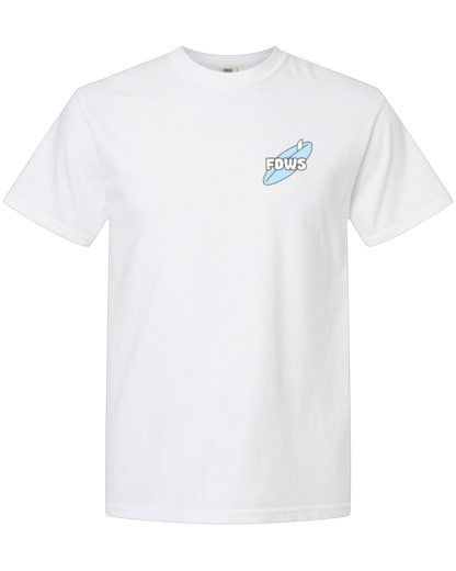 Fat Daddy's Wake Surf White Tee - front view