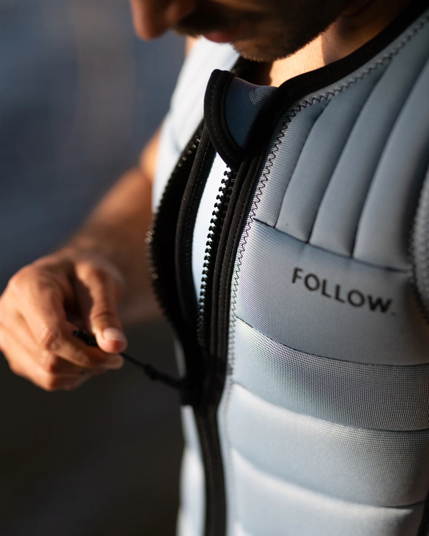 FOLLOW TOTAL MENS WAKE VEST LIGHT BLUE