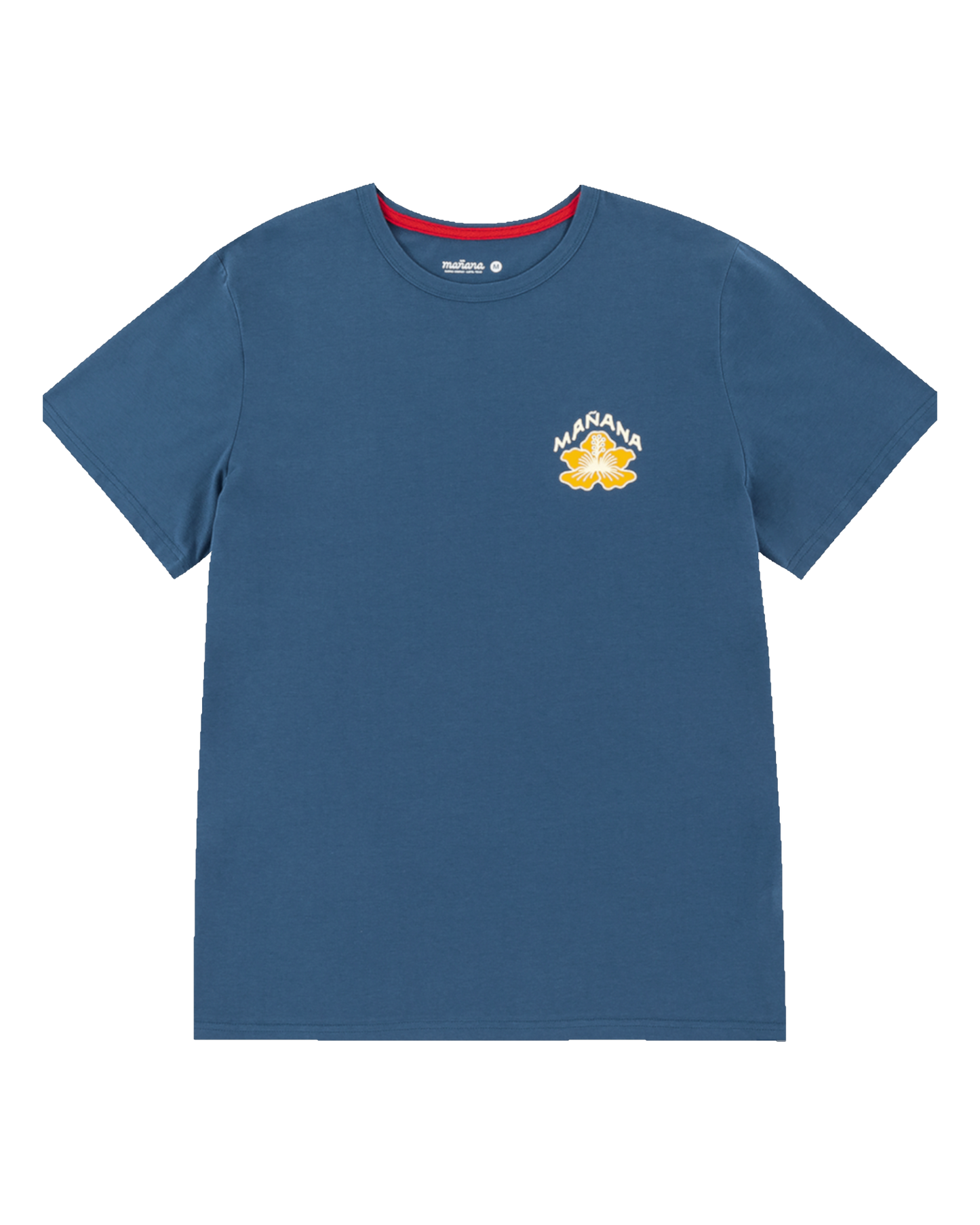 Mañana Hibiscus Tee Blue - front view