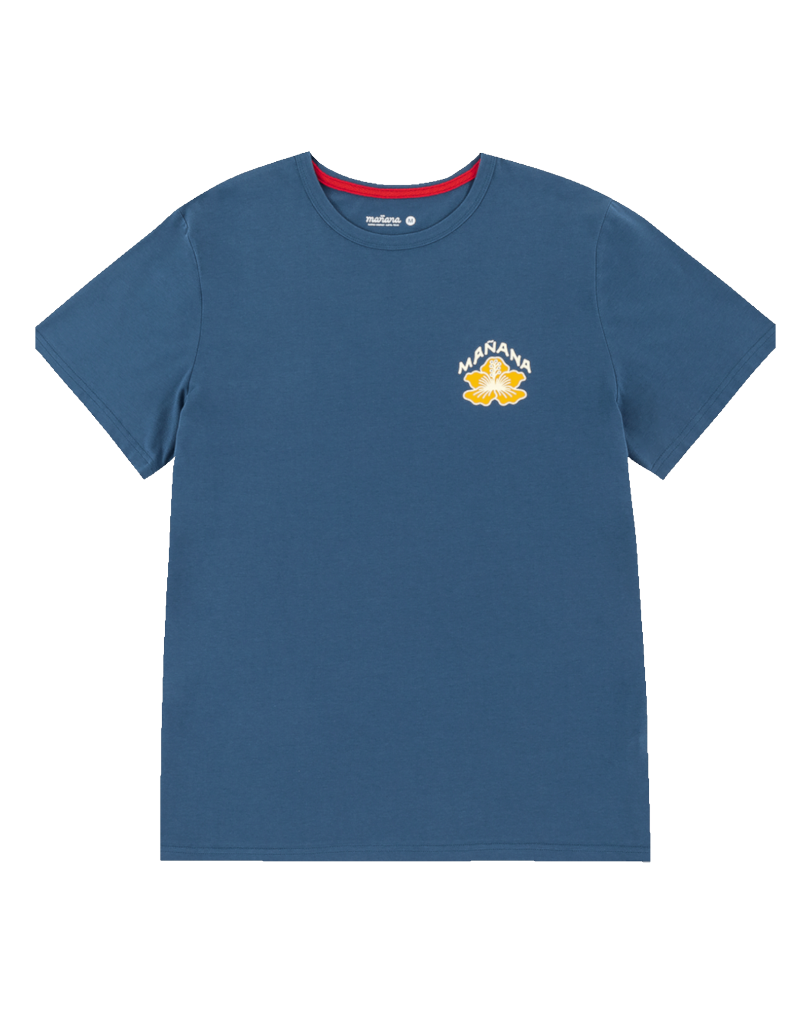 Mañana Hibiscus Tee Blue - front view