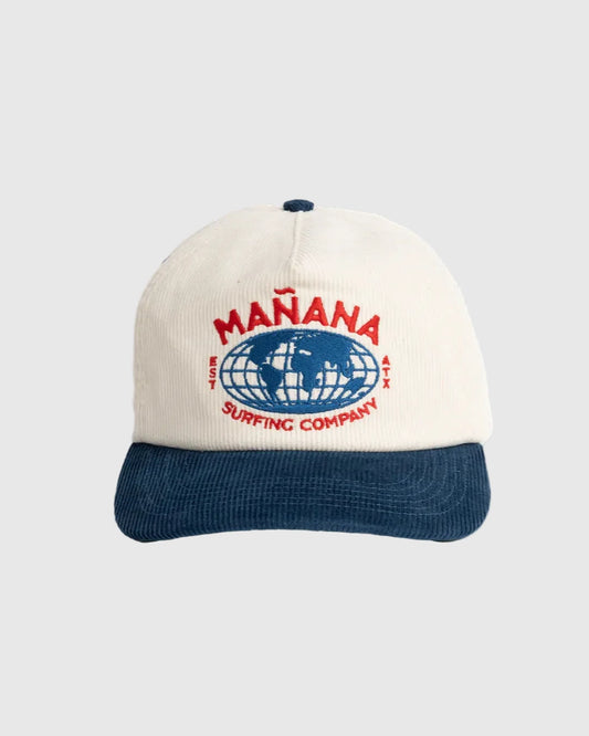 Mañana Corduroy Cap - Blue Two Tone