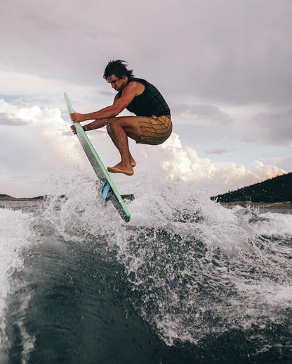 Kanuk Burnsy Pro Soft Top Demo Wakesurf Board - full board flat lay
