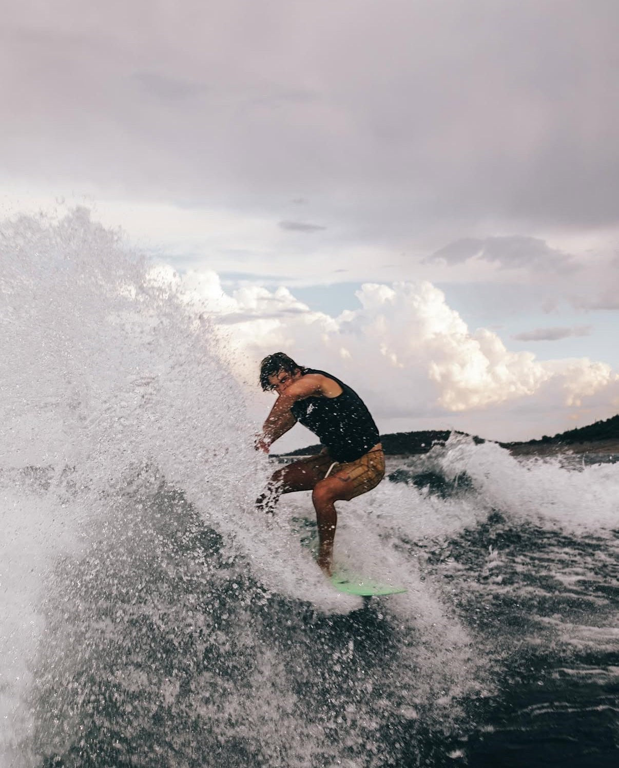 Kanuk Burnsy Pro Soft Top Demo Wakesurf Board - angle view