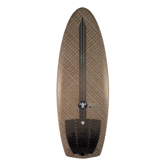 Cheat code Soulcraft Wakesurf board with black center and logo on a white background