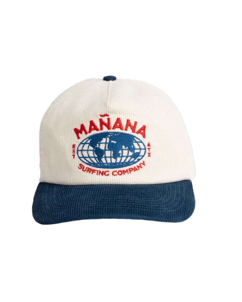 Mañana Corduroy Cap - Blue Two Tone