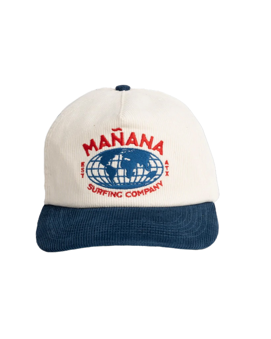 Mañana Corduroy Cap - Blue Two Tone